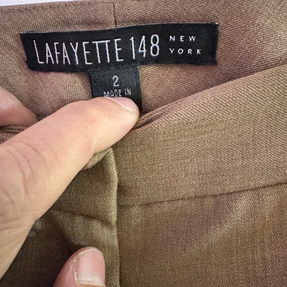 Lafayette 148 New York Elegant Tan Women's Pants - Picture 4 of 11